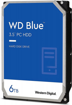 Жёсткий диск WD Blue, 6 ТБ, SATA, 5 400 rpm, WD60EZAZ