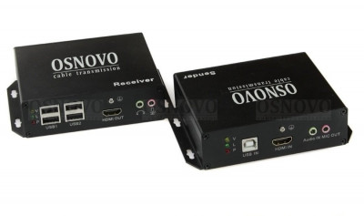 Удлинитель HDMI, USB, RS232, ИК-сигнала TLN-HiKMA/1+RLN-HiKMA/1