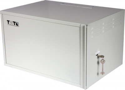 Шкаф телекоммуникационный настенный TWT, 6U, 600х450 мм (ШхГ), цвет: серый, (антивандальный)