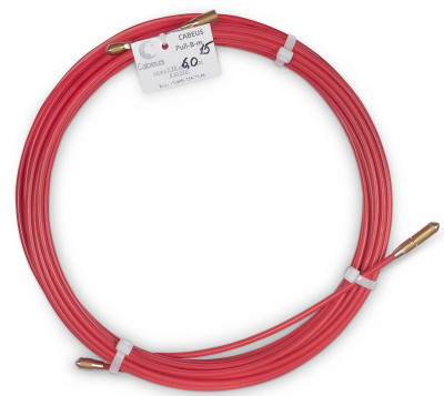 Протяжка для кабеля Cabeus, Полиэтилен, Ø с оболочкой: 6 мм, 15 м, бухта, пруток из стеклопластика, (Pull-B-6-15m)