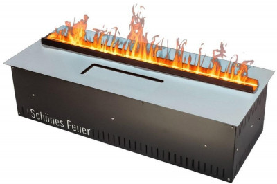 Встраиваемый очаг в модуль Schones Feuer 3D FireLine 600 Pro стальной
