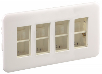 Коробка для настенного монтажа Efapel, внутренняя, 45х45 мм (ВхШ), 4х4 модуля, цвет: белый