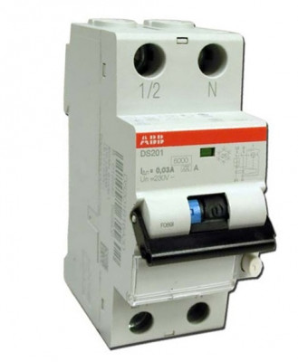 Автоматический выключатель ABB DS201, 2 модуль, C класс, 1P, 6А, 6кА, (2CSR255140R3064)