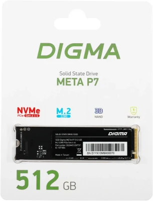 Накопитель SSD 512Gb Digma Meta P7 (DGSM4512GP73T)