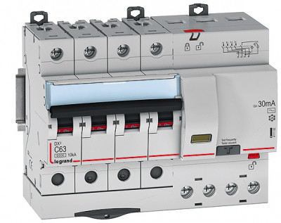 Автоматический выключатель Legrand DX3, 4 модуль, C класс, 4P, 125А, 16кА, (LEG.409364)