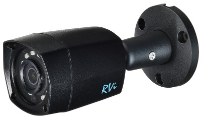 Аналоговая видеокамера RVI, bullet-камера, улица, 2Мп, 1/2,7’, 1920х1080, 25к/с, ИК, AHD; CVBS; CVI; TVI, об-в:6мм, чёрный, RVi-HDC421 (6) black