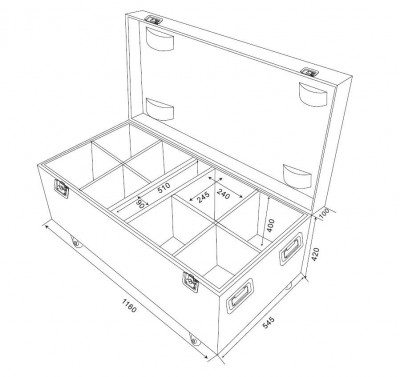 Туровый кейс Silver Star Flight case for SS342 8/1 P20127 w-hook