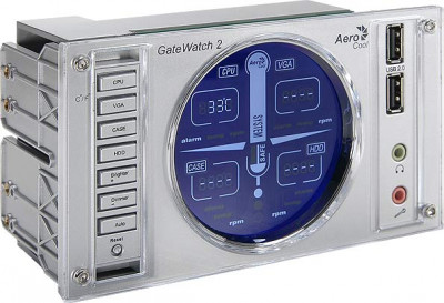 Контроллер вентиляторов AeroCool GateWatch 2 Silver (EN42581)