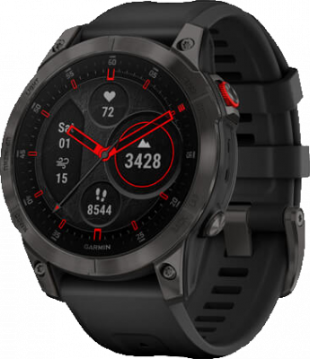 Умные часы Garmin Epix (Gen 2) Sapphire Black Titanium with Black Band