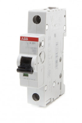 Автоматический выключатель ABB S200, 1 модуль, B класс, 1P, 25А, 6кА, (2CDS251001R0255)