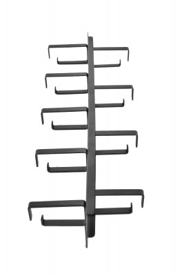 Организатор коммутационных шнуров ЦМО, 19", 1HU, 43х482,6х145,2 мм (ВхШхГ), горизонтальный, 9 колец, для кабеля, цвет: чёрный