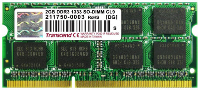 Оперативная память 2Gb DDR-III 1333MHz Transcend SO-DIMM (TS256MSK64V3U)