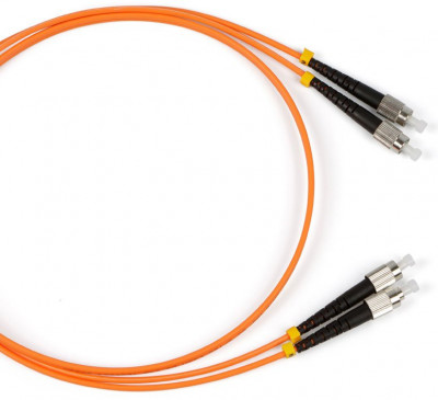 Коммутационный шнур оптический Hyperline, Duplex ST/ST (UPC/UPC), OM1 62,5/125, LSZH, Ø 2мм, 15м, цвет: оранжевый, (FC-D2-62-ST/PR-ST/PR-H-15M-LSZH-OR)