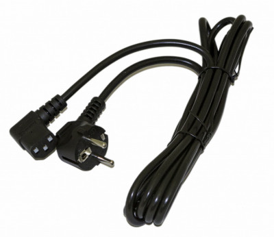 Шнур для блока питания Hyperline, IEC 320 C13, вилка Schuko, 5 м, 10А, цвет: чёрный