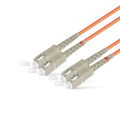 Коммутационный шнур оптический Hyperline, Duplex SC/SC (UPC/UPC), OM1 62,5/125, LSZH, Ø 2мм, 30м, цвет: оранжевый, (FC-D2-62-SC/PR-SC/PR-H-30M-LSZH-OR)