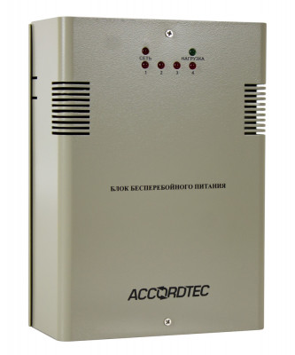 Блок питания AccordTec, металл, цвет: серый, ББП-40 v.4, для видеонаблюдения, ОПС, СКУД, (AT-02577)