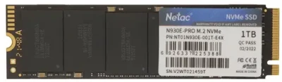 Накопитель SSD 1Tb Netac N930E Pro (NT01N930E-001T-E4X)