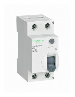 Автоматический выключатель дифференциального тока City9 Set 25А 2P 10мА A 230В (C9R70225)