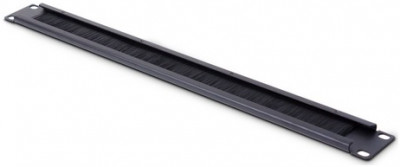 Щеточный ввод Lanmaster, горизонтальный, щетина из пвх в раме, 1U, 44х482 мм (ВхШ), металл, цвет: чёрный