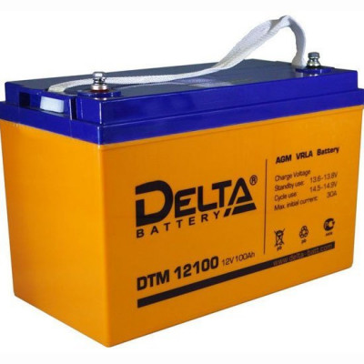 Аккумулятор герметичный свинцово-кислотный Delta DTM 12100 L