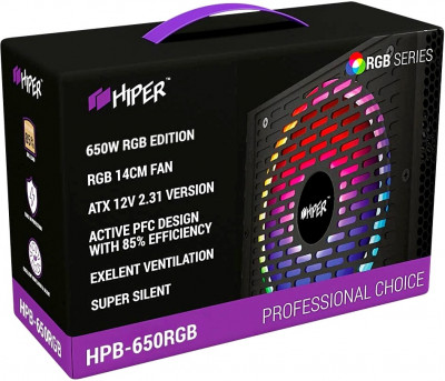 Блок питания 650W HIPER HPB-650RGB