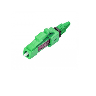 Коннектор Eurolan, LC/APC, Simplex, буфер волокна (мкм): 250, 900, зелёный