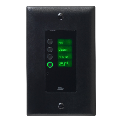 Панель BSS EC-4B BLK настенная панель управления серии Contrio. Подключение Ethernet, 4 кнопки, цвет черный
