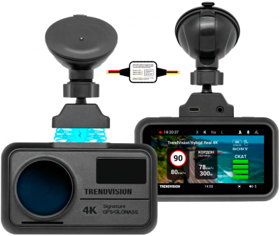 Автомобильный видеорегистратор TrendVision Hybrid Signature Real 4K Max