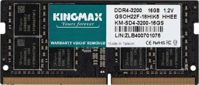 Оперативная память 16Gb DDR4 3200MHz Kingmax SO-DIMM (KM-SD4-3200-16GS)