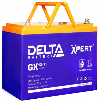 Аккумулятор герметичный свинцово-кислотный Delta GX 12-75