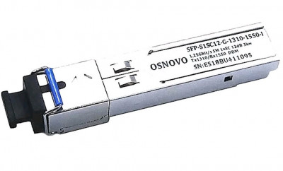 Модуль OSNOVO, SC (UPC), (SFP-S1SC12-G-1310-1550-I)
