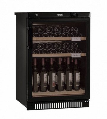 Отдельностоящий винный шкаф 22-50 бутылок Pozis ШВ-39 черный