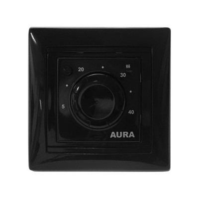 Терморегулятор для теплого пола Aura LTC 30 черный