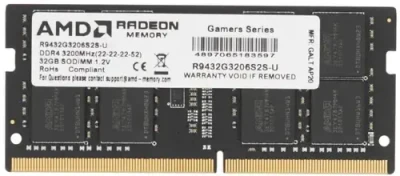 Оперативная память 32Gb DDR4 3200MHz AMD SO-DIMM (R9432G3206S2S-U)