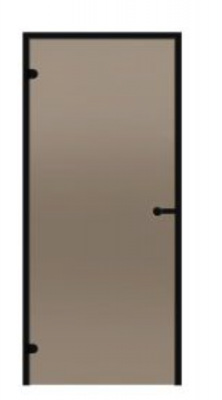 Двери стеклянные HARVIA 8/19 Black Line коробка алюминий, стекло бронза DA81901BL
