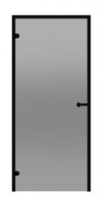 Двери стеклянные HARVIA 8/19 Black Line коробка алюминий, стекло серое DA81902BL