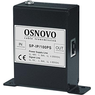 Грозозащита OSNOVO, портов: 1, RJ45, PoE, (SP-IP/100PS)