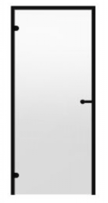 Двери стеклянные HARVIA 8/19 Black Line коробка алюминий, стекло прозрачное DA81904BL