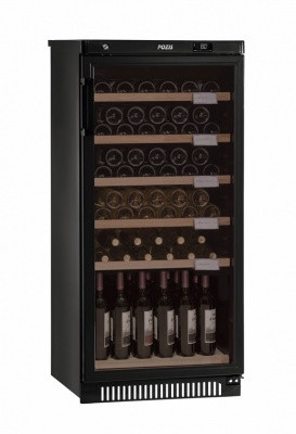Отдельностоящий винный шкаф 51-100 бутылок Pozis ШВ-52L черный