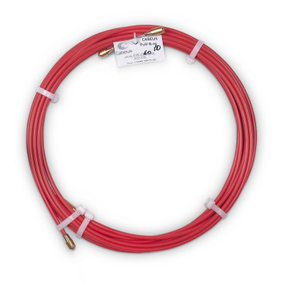 Протяжка для кабеля Cabeus, Полиэтилен, Ø с оболочкой: 6 мм, 10 м, бухта, пруток из стеклопластика, (Pull-B-6-10m)