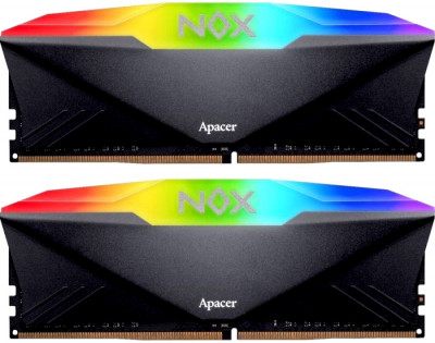 Оперативная память 16Gb DDR4 3600MHz Apacer NOX RGB Black (AH4U16G36C25YNBAA-2) (2x8Gb KIT)