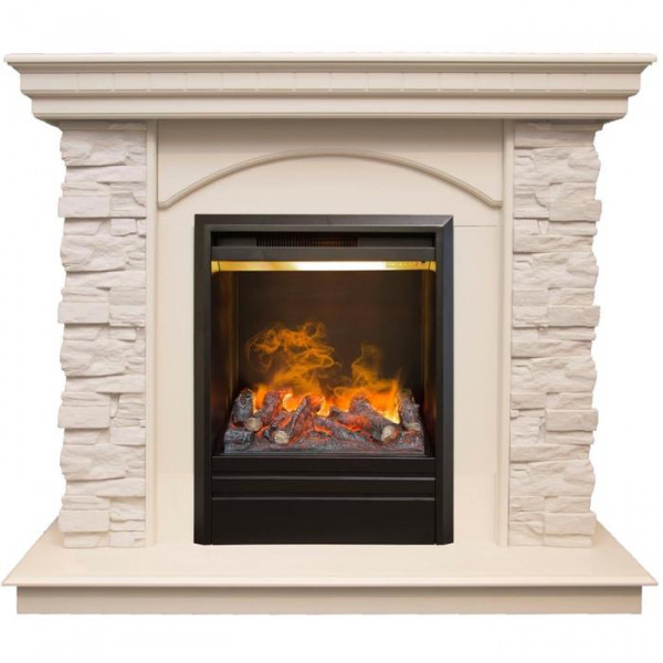 Электрокамин с классическим очагом 3D Real-Flame Elford STD/EUG/25'5/HL WT с очагом 3D Olympic