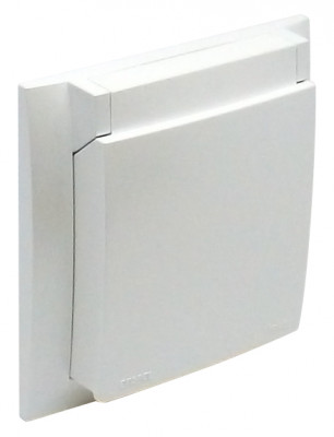 Рамка Efapel Logus90, 1 пост, 45х45 мм (ВхШ), плоская, универсальная, цвет: лёд, IP44 (90961 TGE)