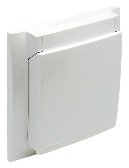 Рамка Efapel Logus90, 1 пост, 45х45 мм (ВхШ), плоская, универсальная, цвет: лёд, IP44 (90961 TGE)
