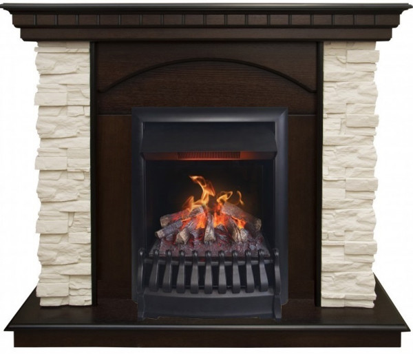 Электрокамин с классическим очагом 3D Real-Flame Elford Corner STD/EUG/ с очагом 3D Oregan
