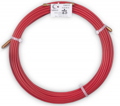 Протяжка для кабеля Cabeus, Полиэтилен, Ø с оболочкой: 6 мм, 20 м, бухта, пруток из стеклопластика, (Pull-B-6-20m)
