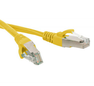 Шнур коммутационный Hyperline, кат. 6, экр., SF/UTP, RJ45/RJ45, d 6,2 10м, LSZH, AWG26 жёлтый, (PC-LPM-SFTP-RJ45-RJ45-C6-10M-LSZH-YL)