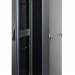 Шкаф телекоммуникационный напольный Eurolan S3000, IP20, 47U, 2250х600х600 мм (ВхШхГ), дверь: стекло, задняя дверь: металл, боковая панель: сплошная, разборный, цвет: чёрный, (60F-47-66-31BL)