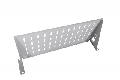 Полка ЦМО МС, перфорированная, консольная, 2U, 89х483х200 мм (ВхШхГ), нагрузка до 15 кг, для шкафов и стоек, цвет: серый