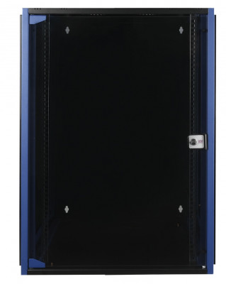 Шкаф телекоммуникационный настенный Datarex, 19", 18U, 757х600х450 мм (ВхШхГ), дверь: стекло, боковая панель: сплошная съемная, разборный, цвет: чёрный